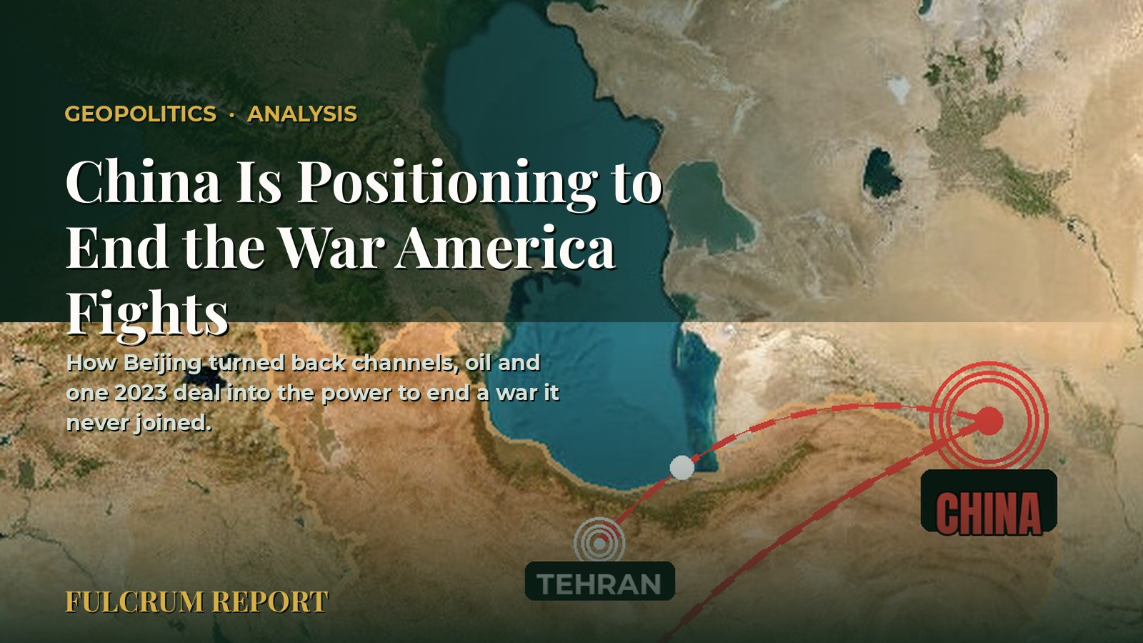 China Is Positioning to End the War America Fights
