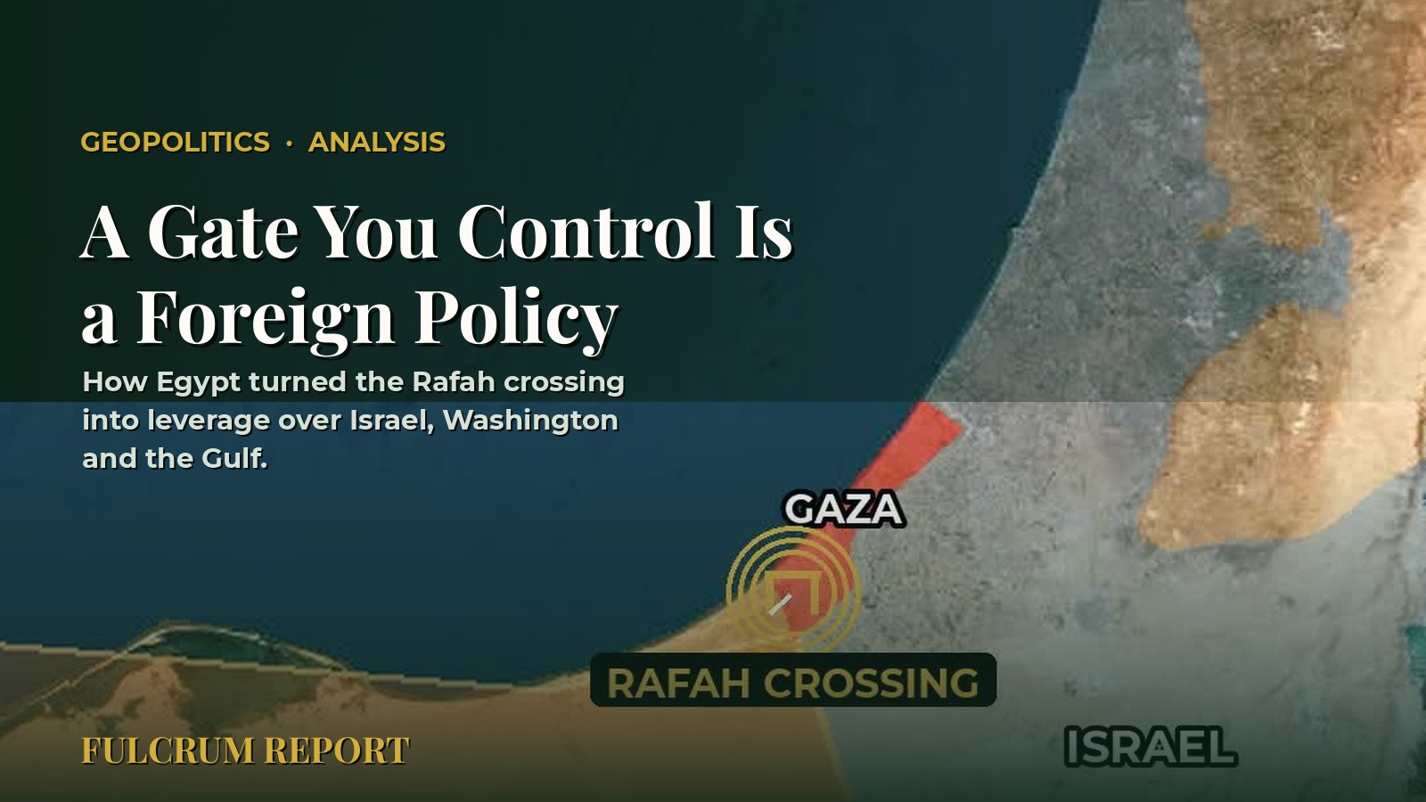 A Gate You Control Is a Foreign Policy