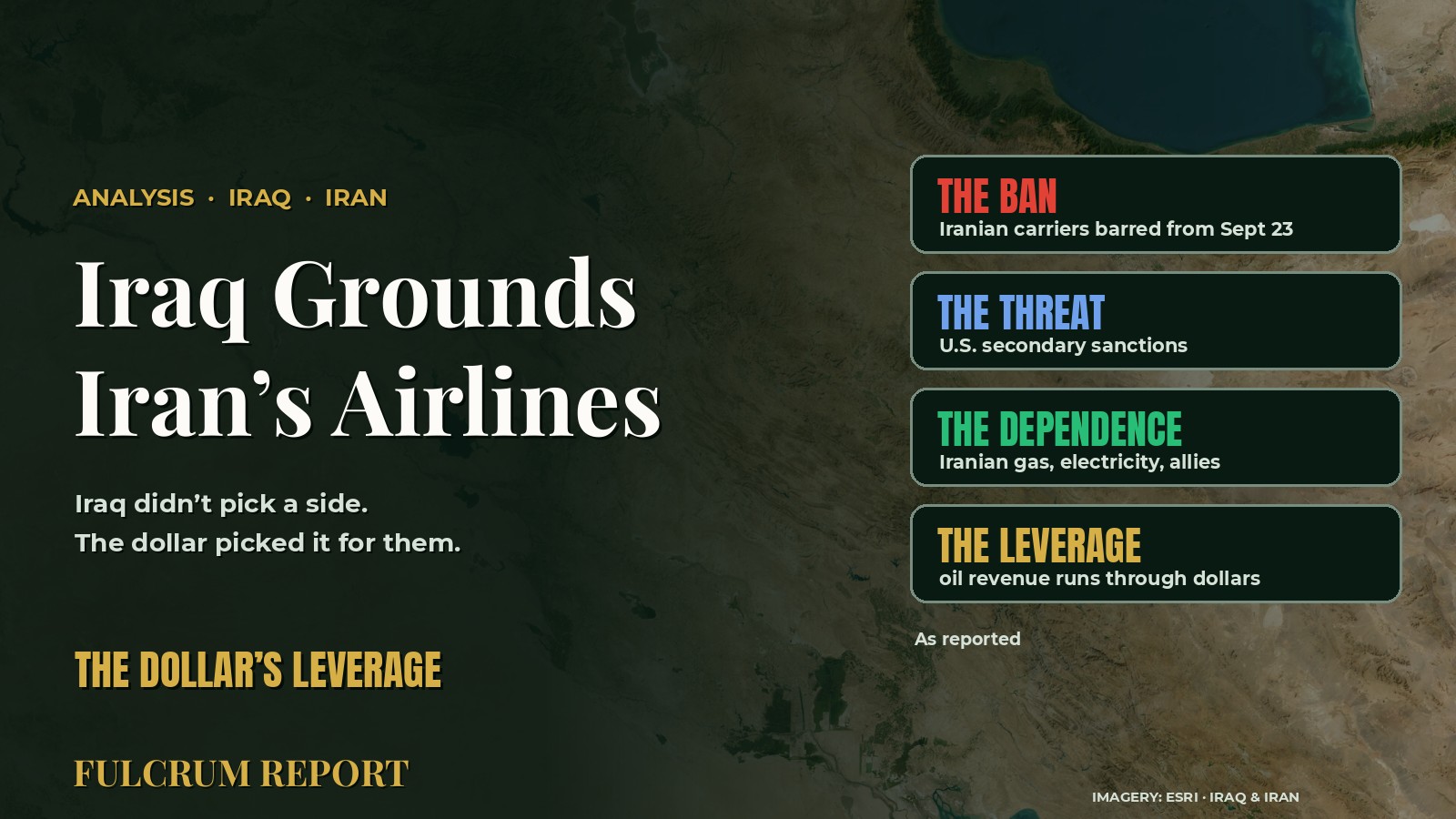 Iraq Grounds Iran’s Airlines